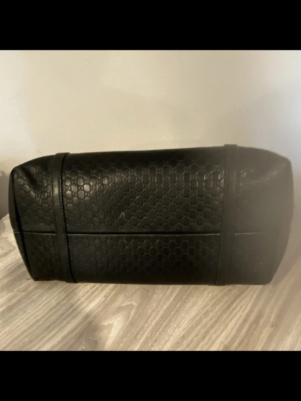 Gucci Black Quilted Tote with Gold-Tone Accents